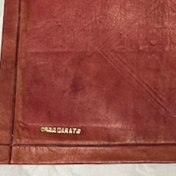 VTG Leather Book Notebook Cover Protector Gold Leaf Designs 7.25"x10" - Picture 10 of 16